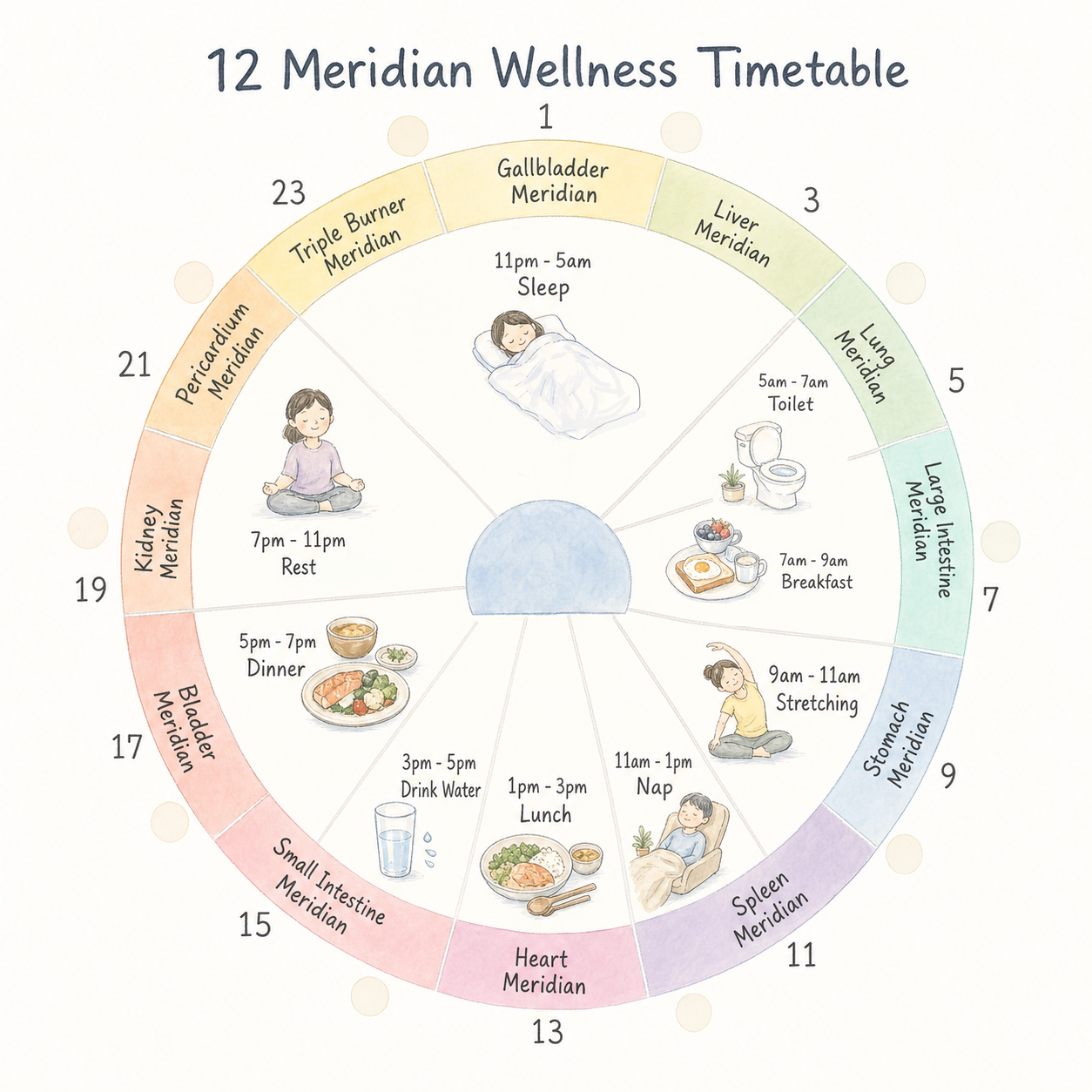 The TCM Organ Body Clock: A 12-Hour Meridian Wellness Guide related TCM photo